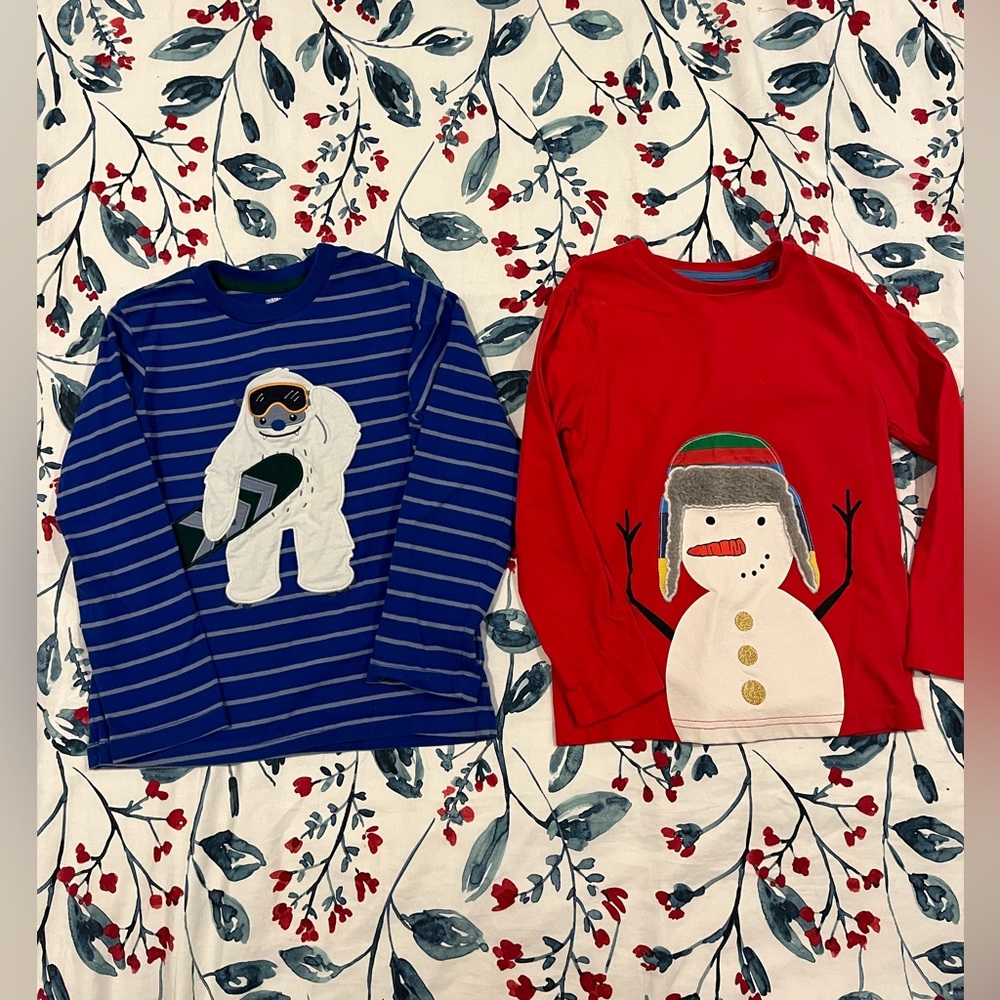 Two winter long sleeve t-shirts